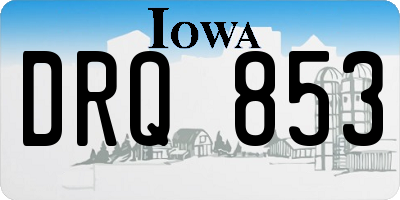 IA license plate DRQ853