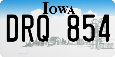 IA license plate DRQ854