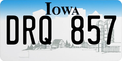 IA license plate DRQ857