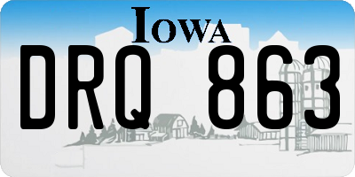 IA license plate DRQ863