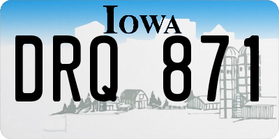 IA license plate DRQ871