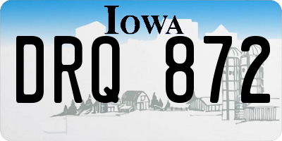 IA license plate DRQ872