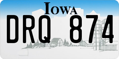 IA license plate DRQ874