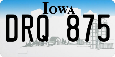 IA license plate DRQ875