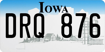 IA license plate DRQ876