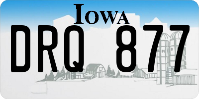 IA license plate DRQ877