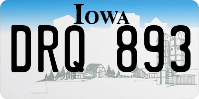 IA license plate DRQ893