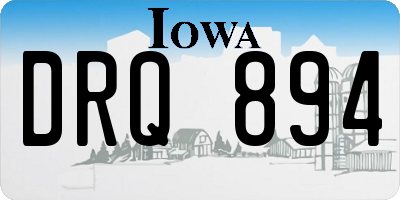 IA license plate DRQ894