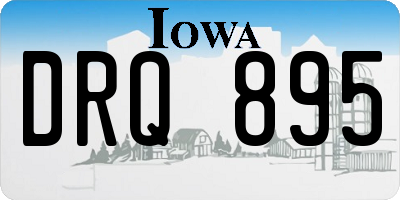 IA license plate DRQ895