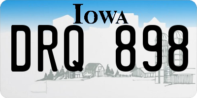 IA license plate DRQ898