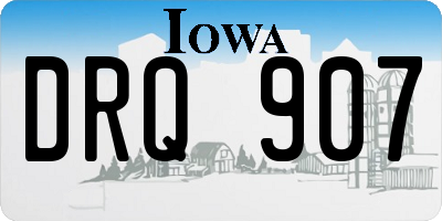 IA license plate DRQ907