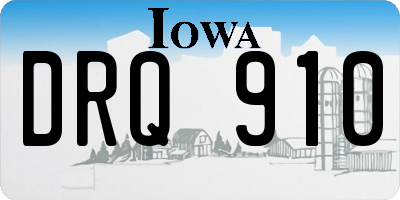 IA license plate DRQ910