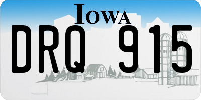 IA license plate DRQ915