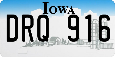IA license plate DRQ916