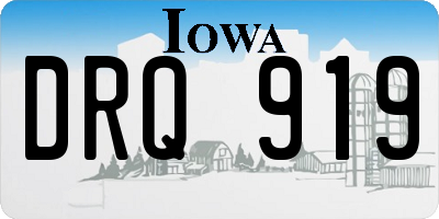 IA license plate DRQ919