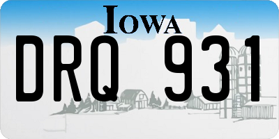 IA license plate DRQ931