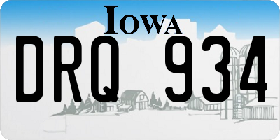 IA license plate DRQ934