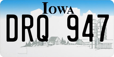 IA license plate DRQ947