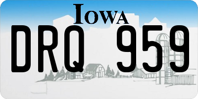 IA license plate DRQ959