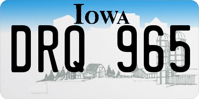 IA license plate DRQ965