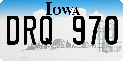 IA license plate DRQ970
