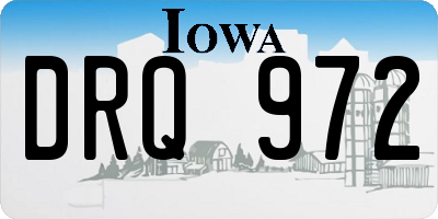 IA license plate DRQ972