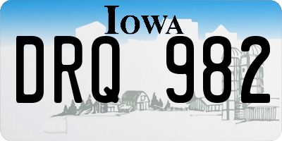 IA license plate DRQ982