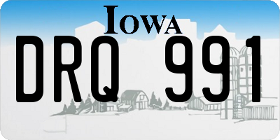 IA license plate DRQ991