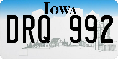 IA license plate DRQ992