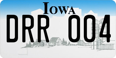 IA license plate DRR004