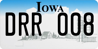 IA license plate DRR008