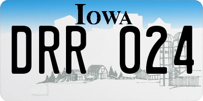 IA license plate DRR024