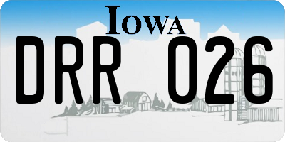 IA license plate DRR026