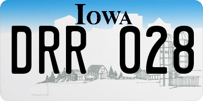 IA license plate DRR028