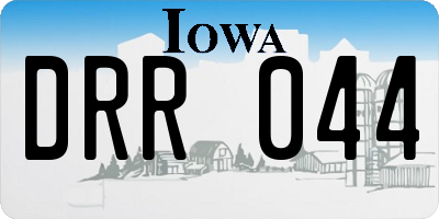 IA license plate DRR044