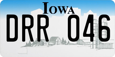 IA license plate DRR046