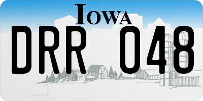 IA license plate DRR048