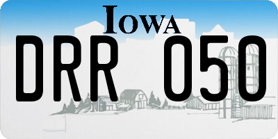 IA license plate DRR050