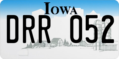 IA license plate DRR052
