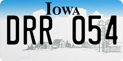 IA license plate DRR054