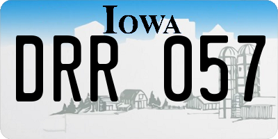 IA license plate DRR057