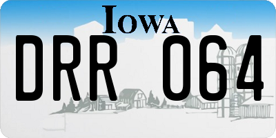 IA license plate DRR064