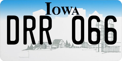 IA license plate DRR066