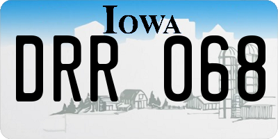 IA license plate DRR068