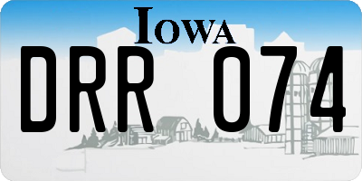 IA license plate DRR074