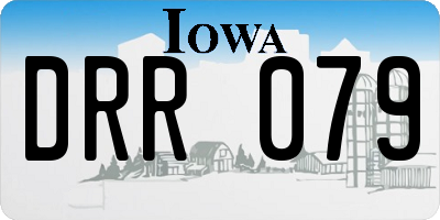 IA license plate DRR079
