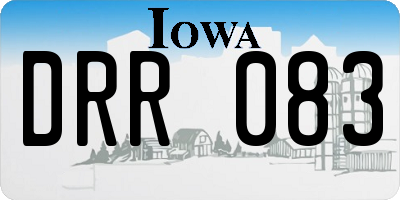 IA license plate DRR083