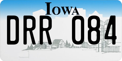 IA license plate DRR084