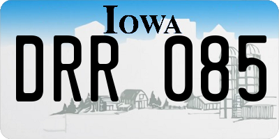 IA license plate DRR085