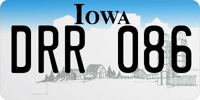IA license plate DRR086